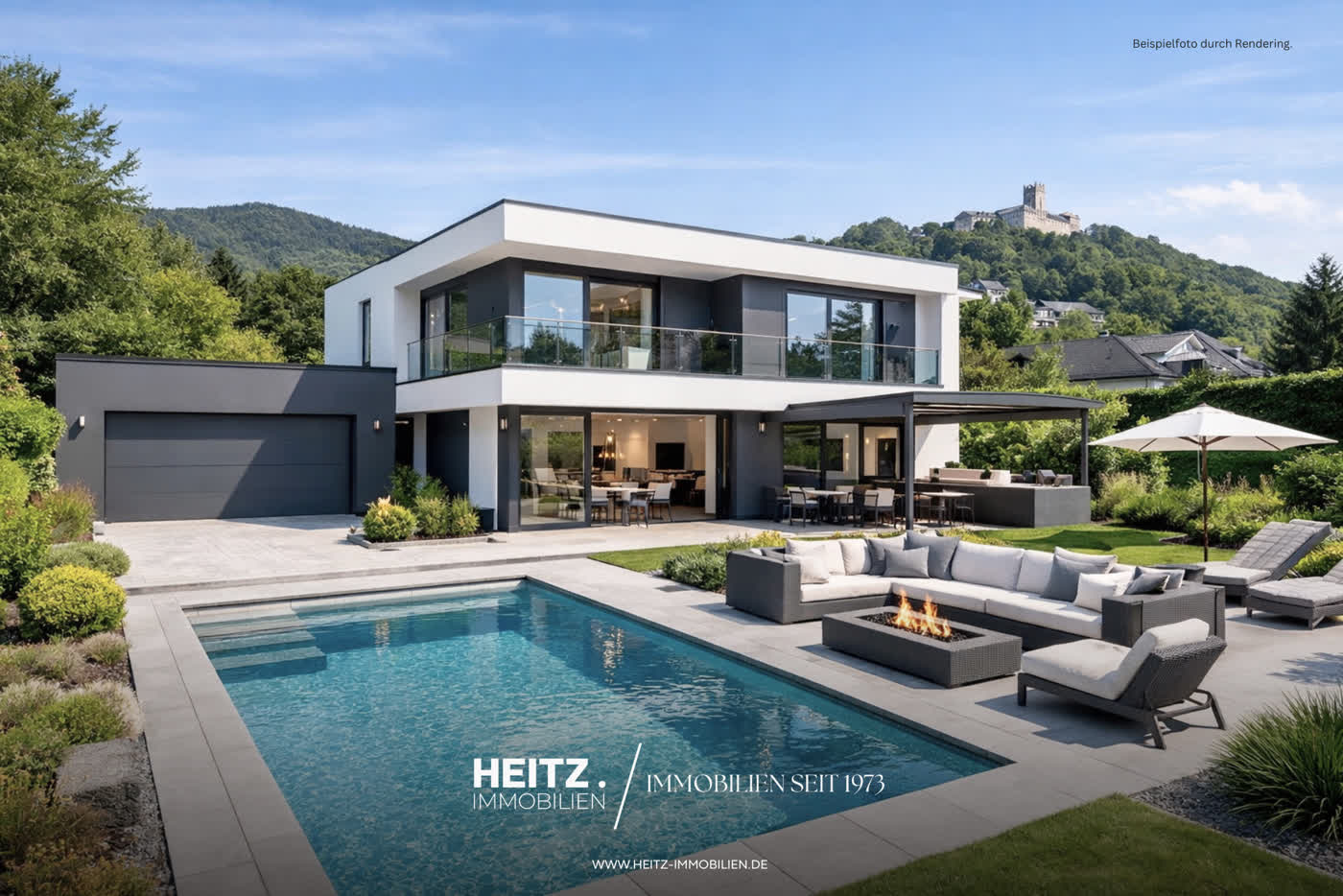 Exklusives Architektenhaus mit Pool, Sauna & Panoramablick